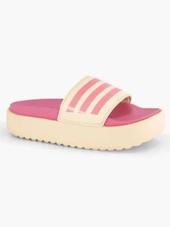 adidas Beige Adilette Platform-Dames Slippers