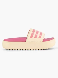adidas Beige Adilette Platform-Dames Slippers
