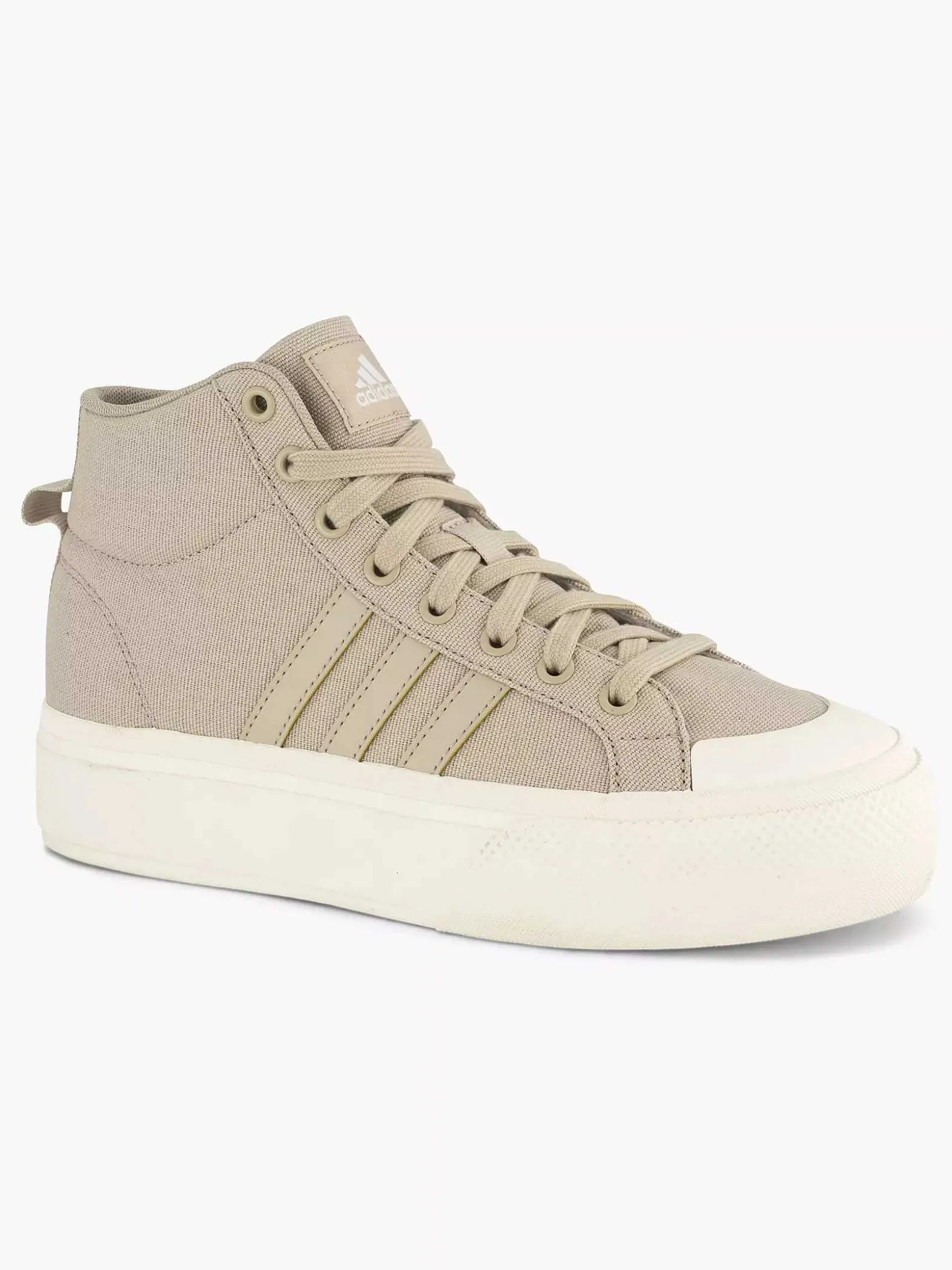 adidas Beige Bravada 2.0 Mid Platform-Dames Sneakers