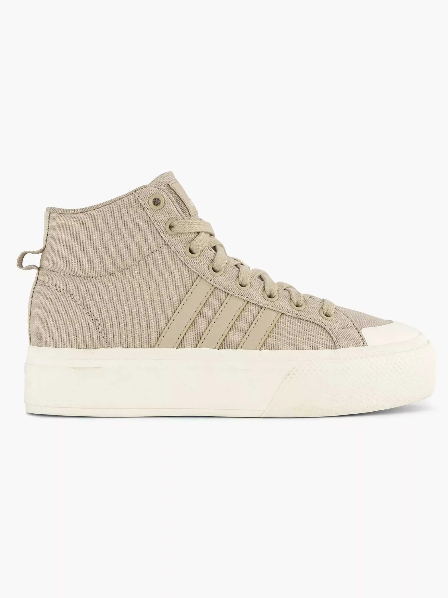 adidas Beige Bravada 2.0 Mid Platform-Dames Sneakers