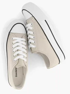 Graceland Beige Canvas Sneaker-Dames Sneakers