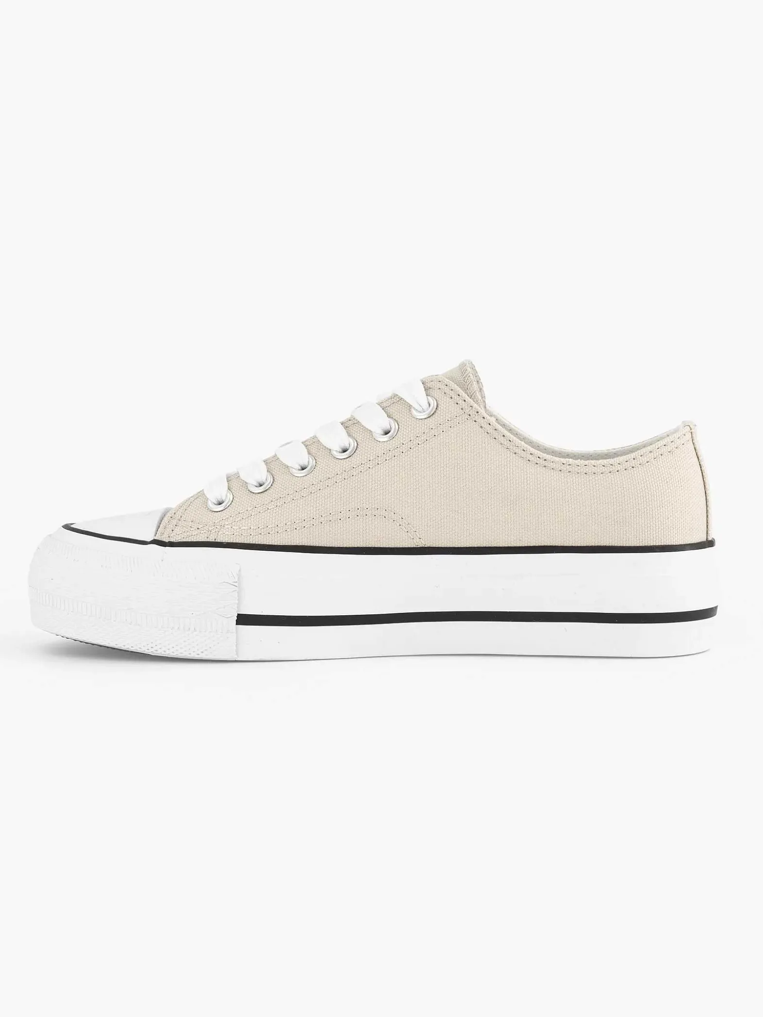 Graceland Beige Canvas Sneaker-Dames Sneakers
