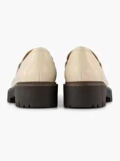Oxmox Beige Chunky Loafer Sierketting-Dames Instappers