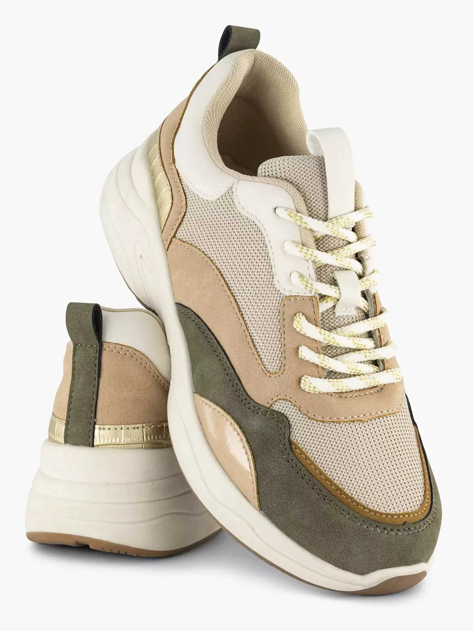 Graceland Beige Chunky Sneaker-Dames Sneakers