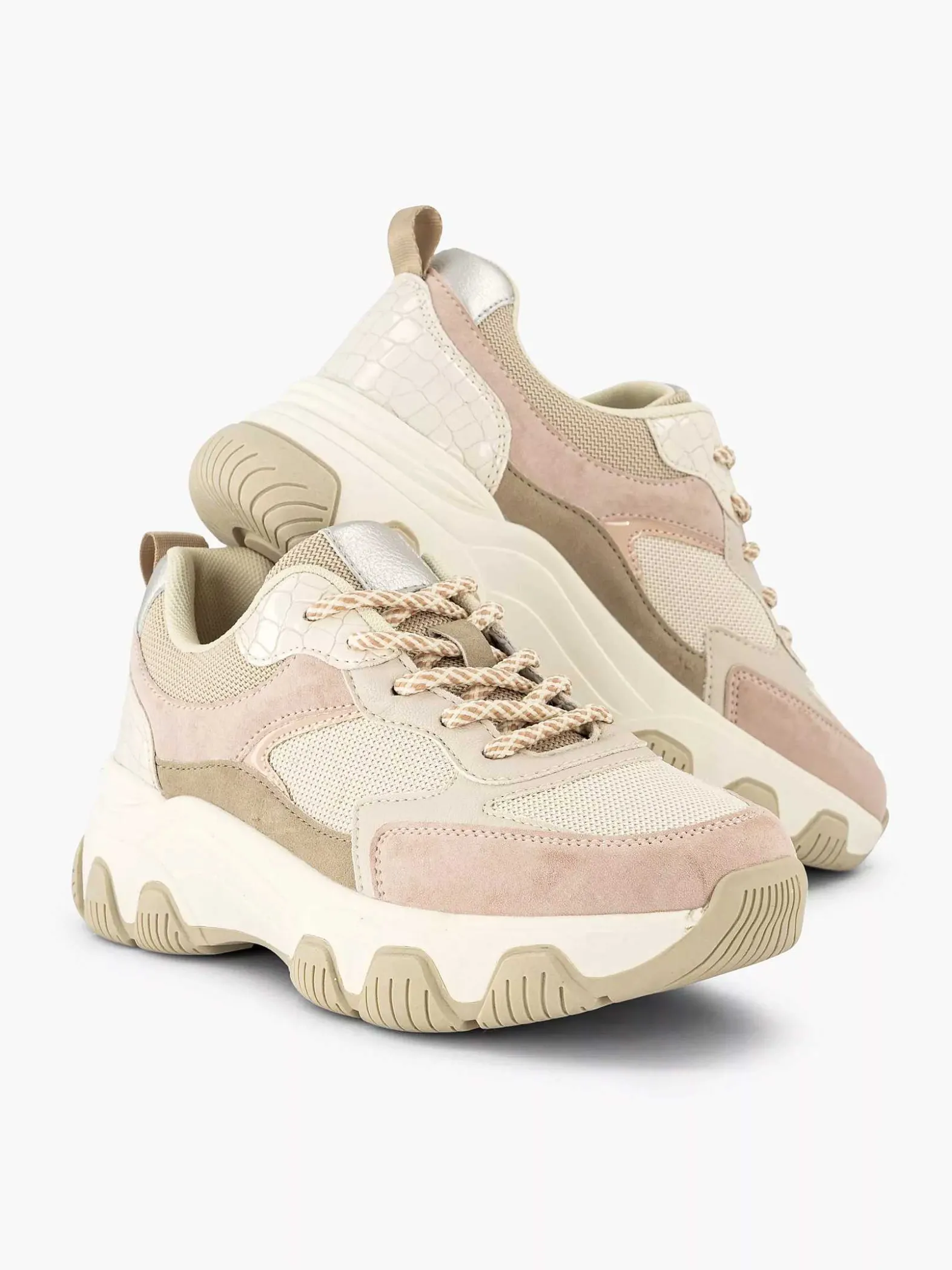 Oxmox Beige Chunky Sneaker-Dames Sneakers