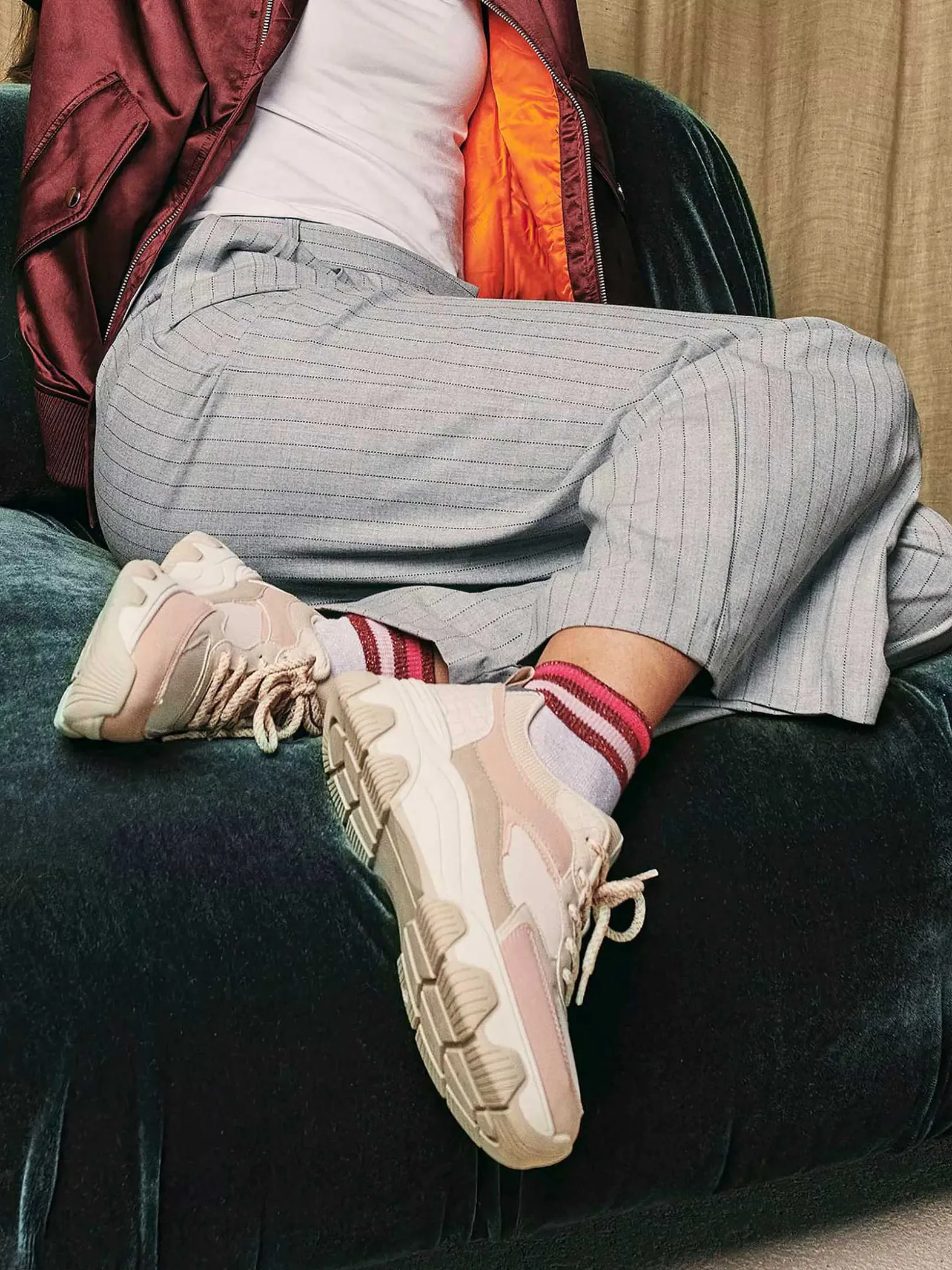 Oxmox Beige Chunky Sneaker-Dames Sneakers