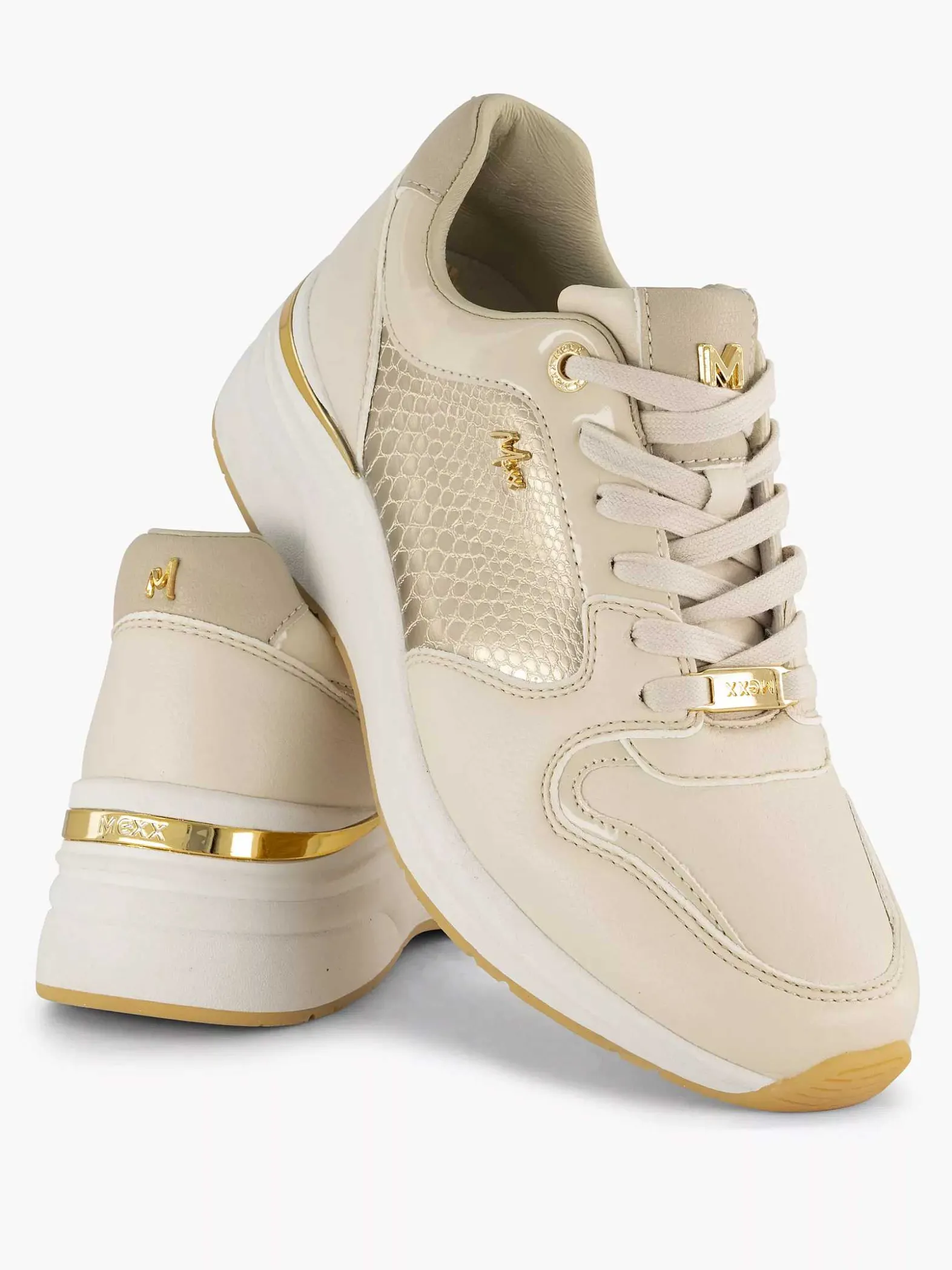 MEXX Beige Chunky Sneaker-Dames Sneakers