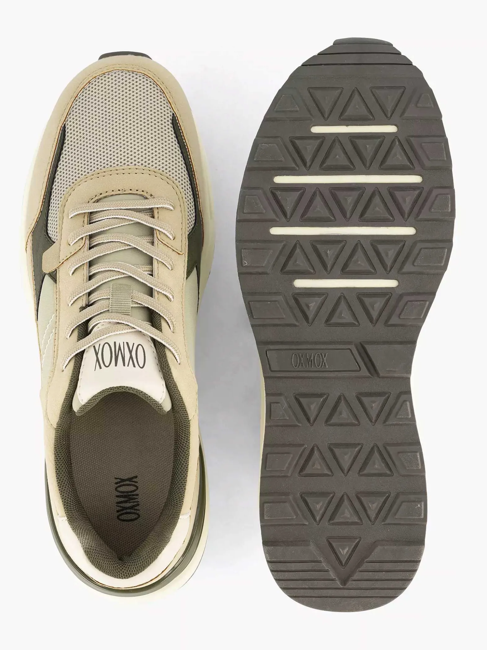 Oxmox Beige Chunky Sneaker-Heren Sneakers