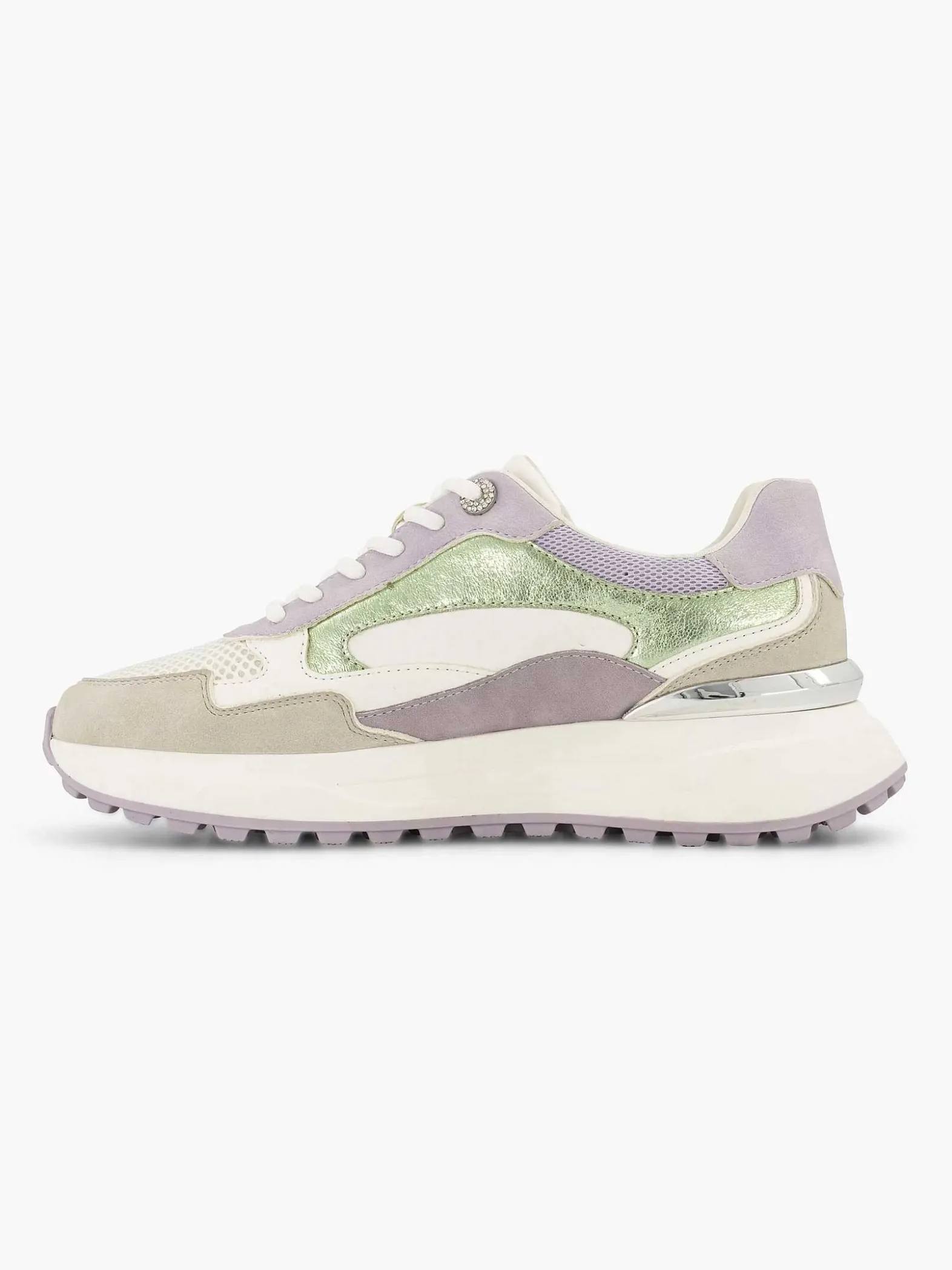 Graceland Beige Chunky Sneaker Glitter-Dames Sneakers