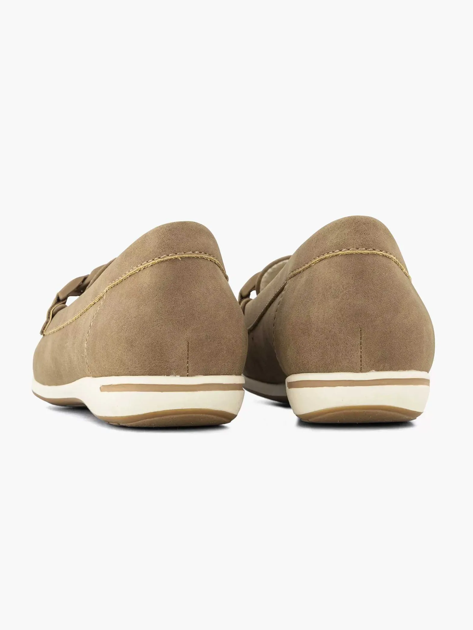 Easy Street Beige Comfort Instapper-Dames Comfort Schoenen