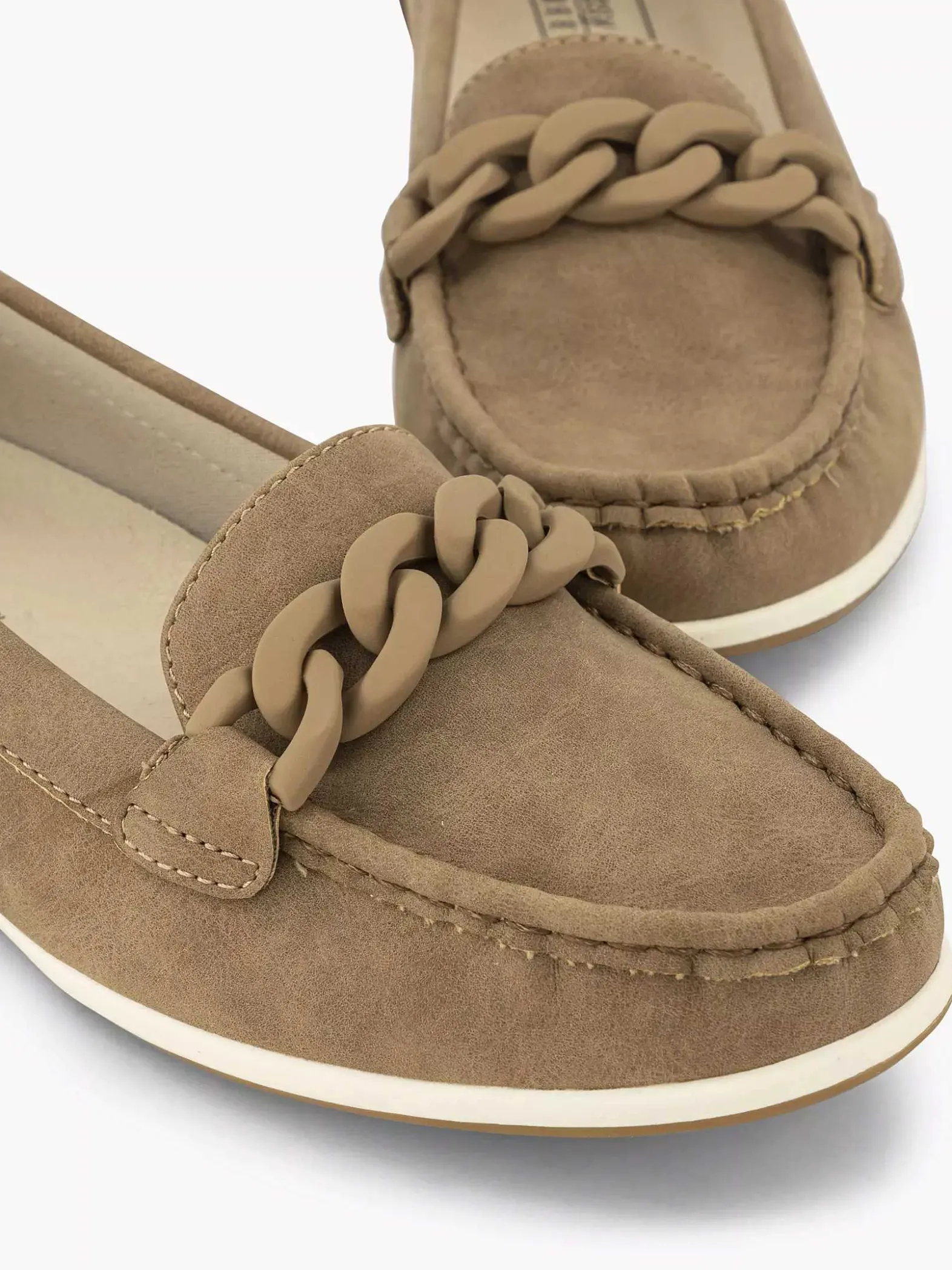 Easy Street Beige Comfort Instapper-Dames Comfort Schoenen