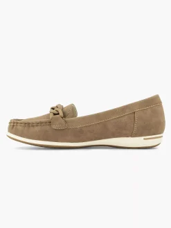 Easy Street Beige Comfort Instapper-Dames Comfort Schoenen