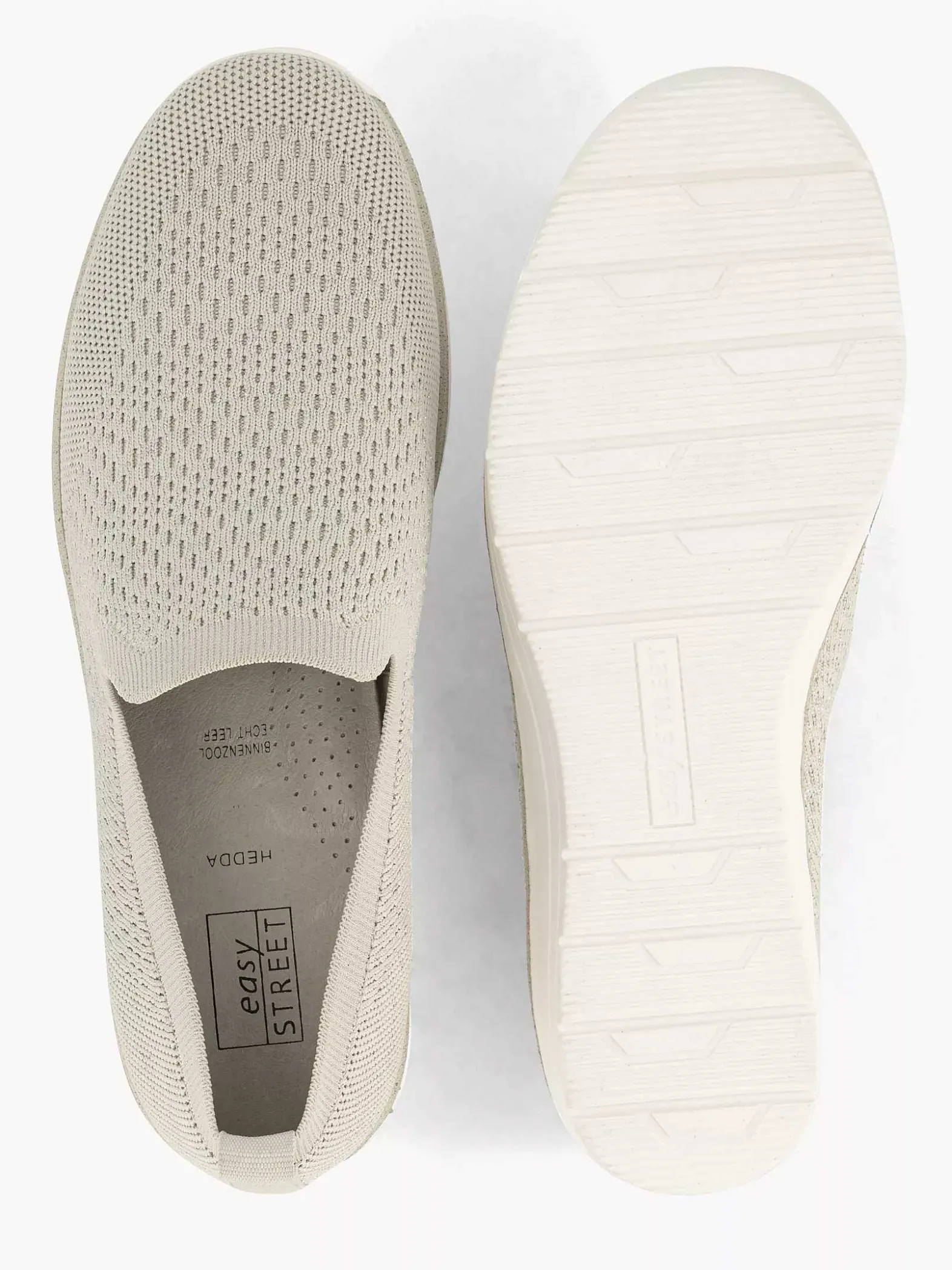 Easy Street Beige Comfort Instapper-Dames Comfort Schoenen