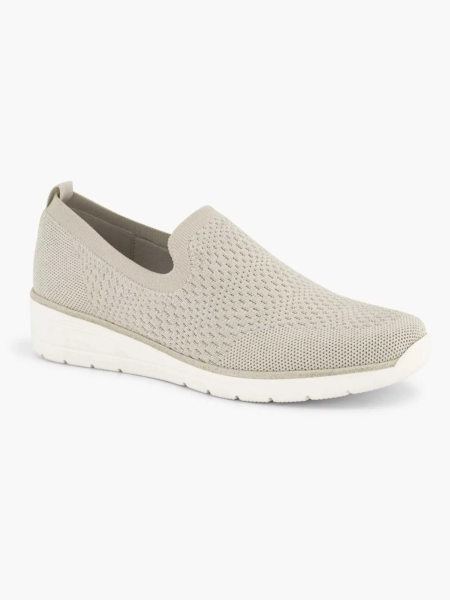 Easy Street Beige Comfort Instapper-Dames Comfort Schoenen