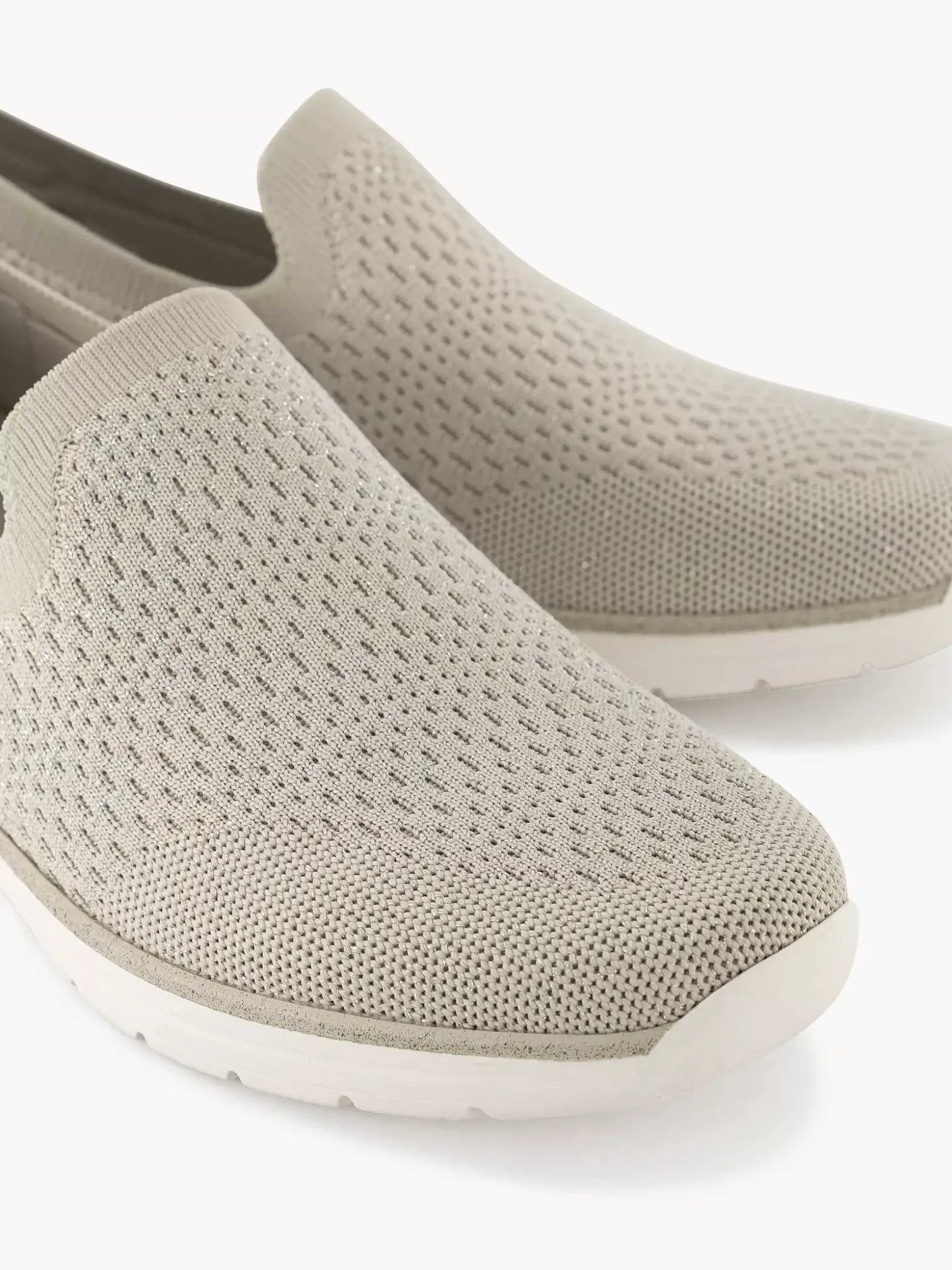 Easy Street Beige Comfort Instapper-Dames Comfort Schoenen