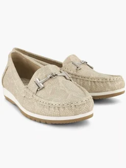 Easy Street Beige Comfort Instapper-Dames Comfort Schoenen