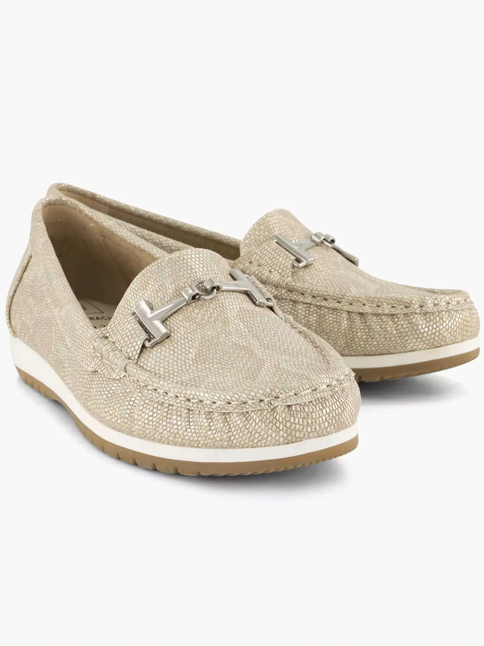 Easy Street Beige Comfort Instapper-Dames Comfort Schoenen