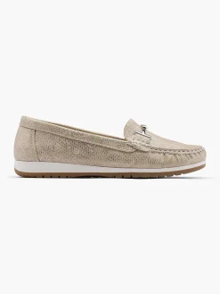 Easy Street Beige Comfort Instapper-Dames Comfort Schoenen