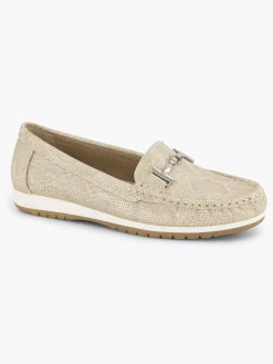 Easy Street Beige Comfort Instapper-Dames Comfort Schoenen