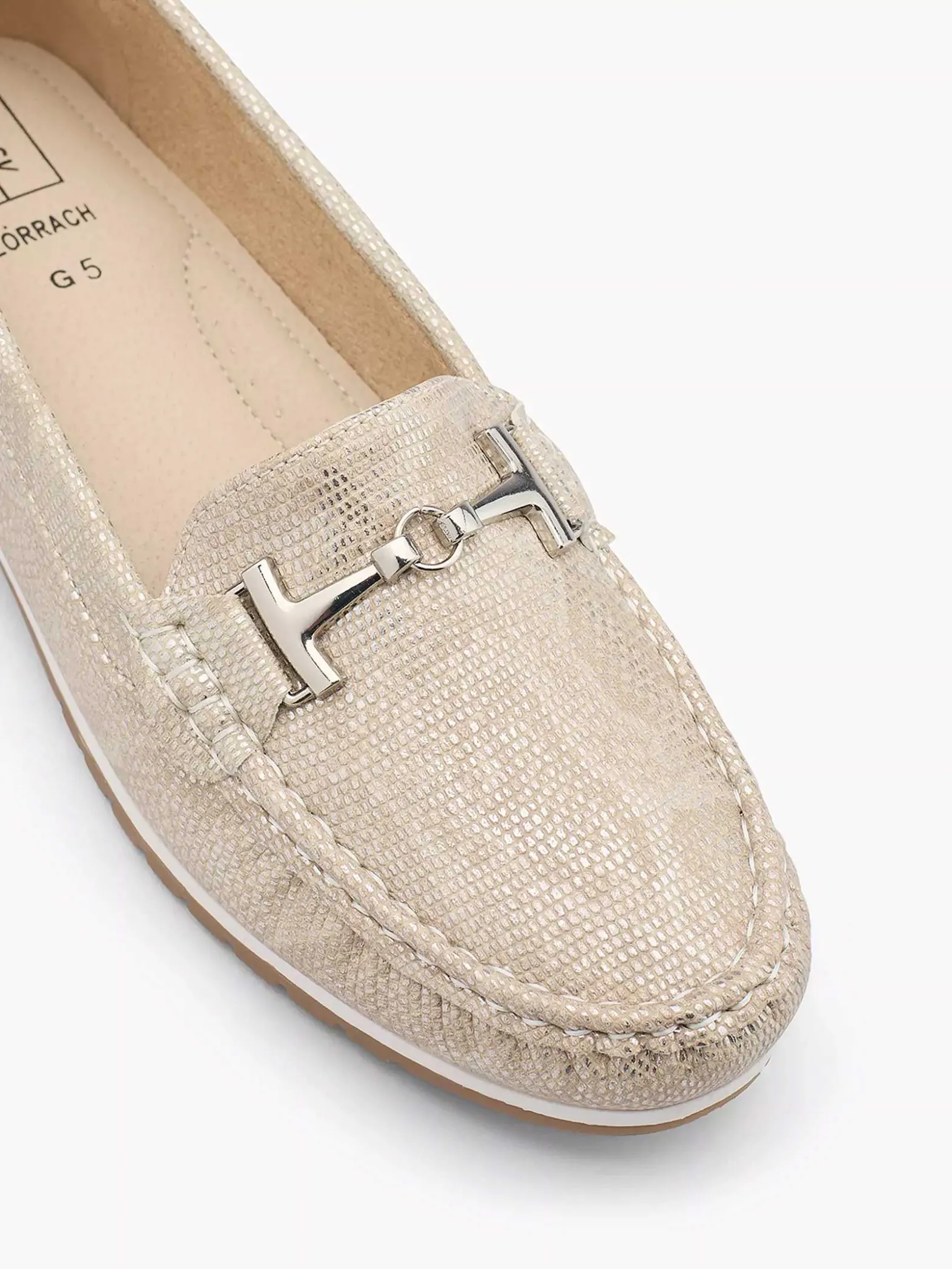 Easy Street Beige Comfort Instapper-Dames Comfort Schoenen