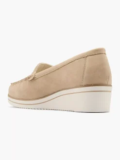 Easy Street Beige Comfort Instapper-Dames Comfort Schoenen