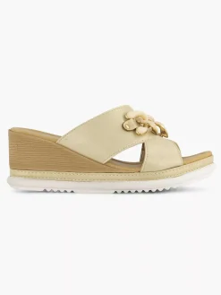 Easy Street Beige Comfort Slipper-Dames Comfort Schoenen