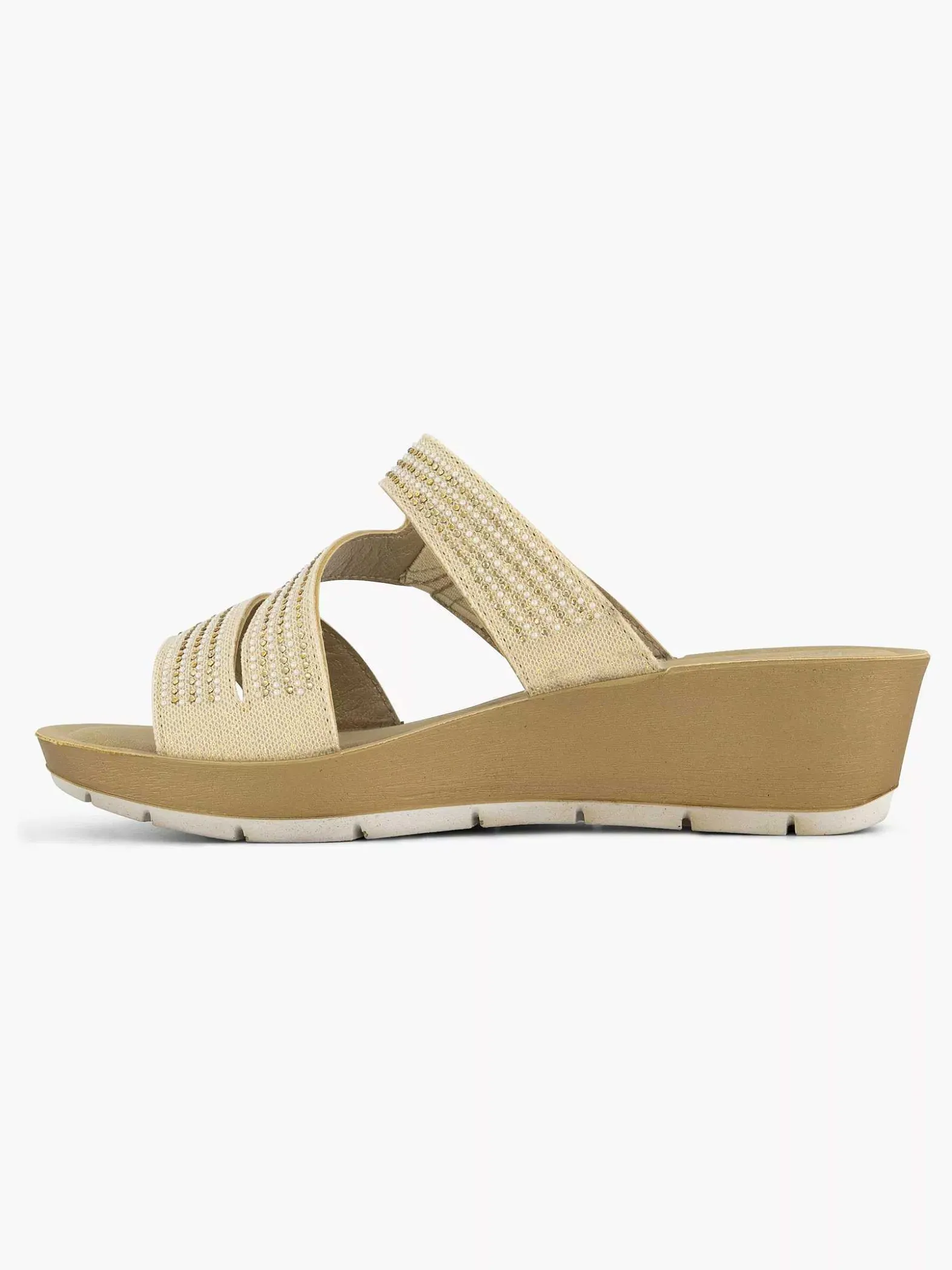 Easy Street Beige Comfort Slipper-Dames Comfort Schoenen