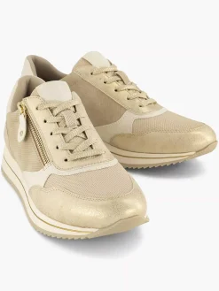 Easy Street Beige Comfort Sneaker-Dames Comfort Schoenen