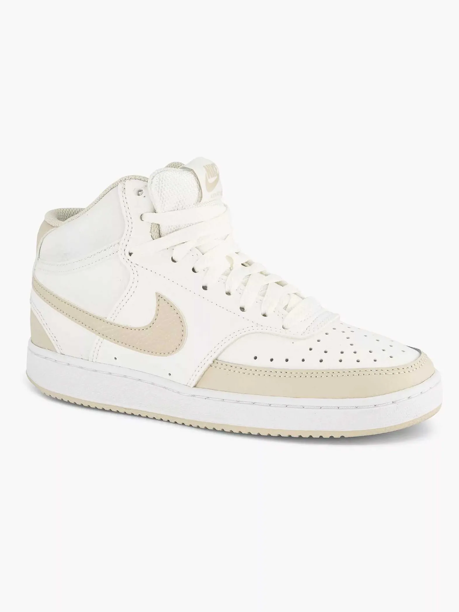 Nike Beige Court Vision Mid-Dames Sneakers