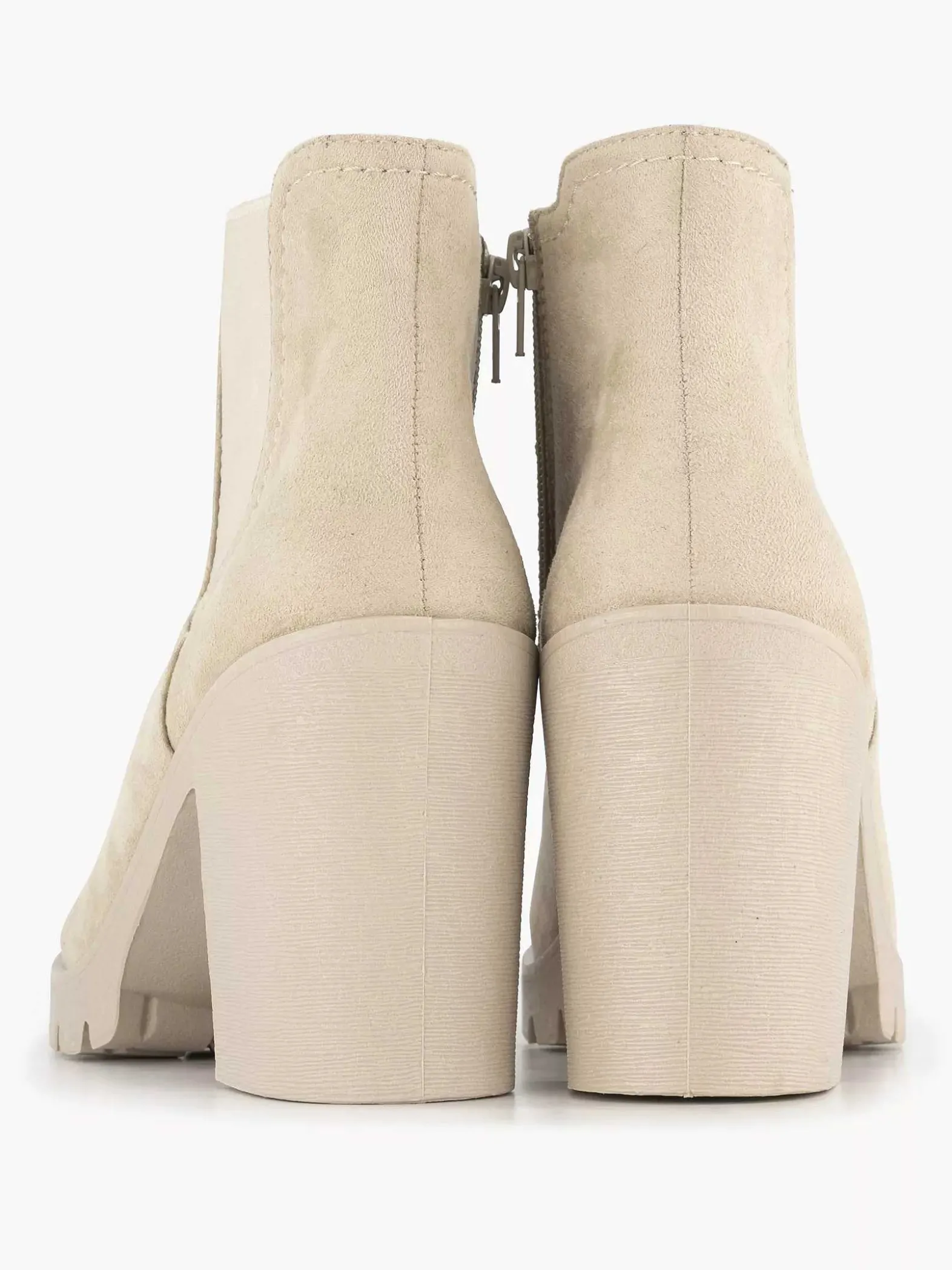 Graceland Beige Enkellaars Hak-Dames Enkellaarzen & Boots