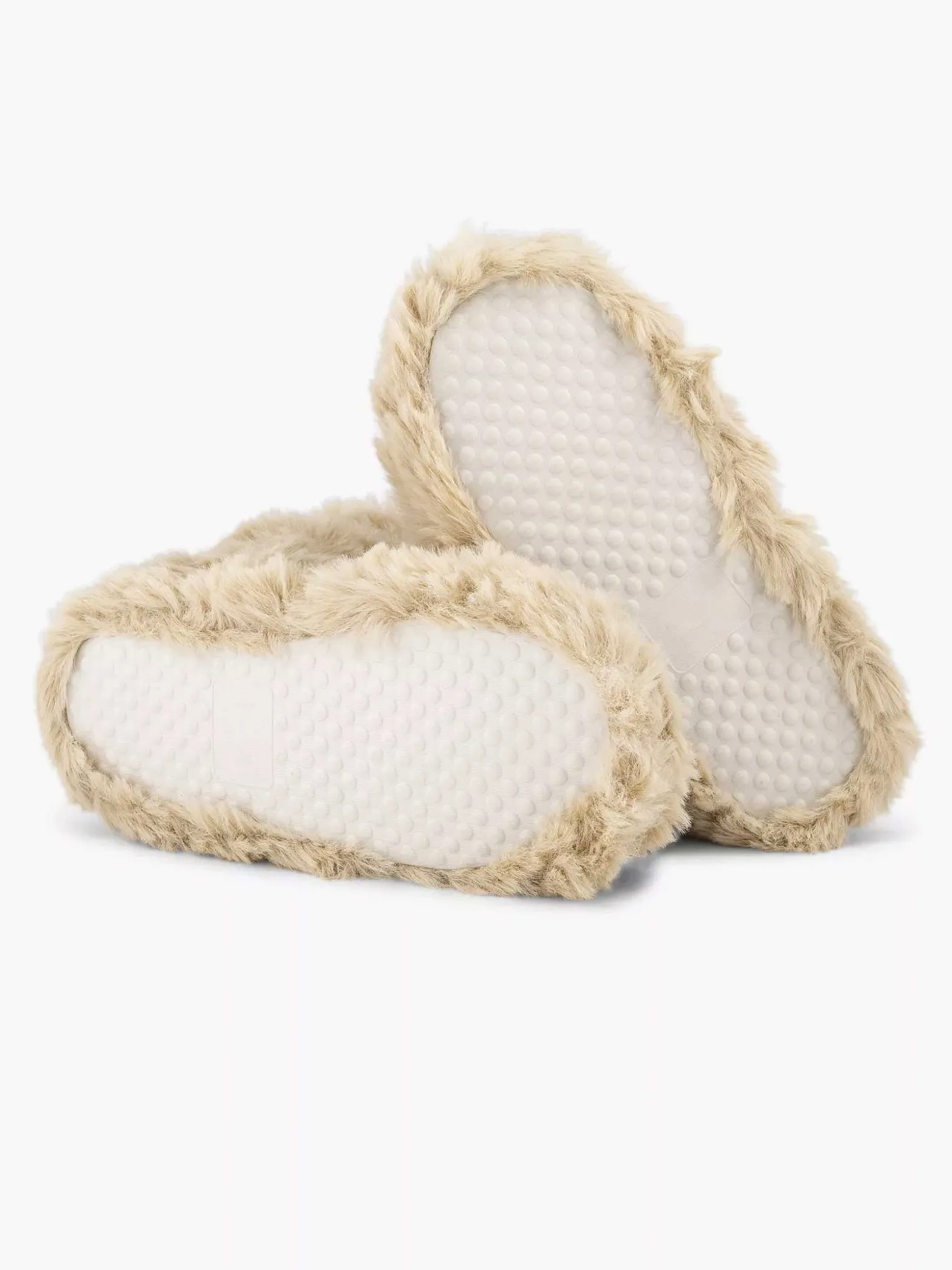 Cupcake Couture Beige Hoge Pantoffel Plush-Kinderen Jongensschoenen