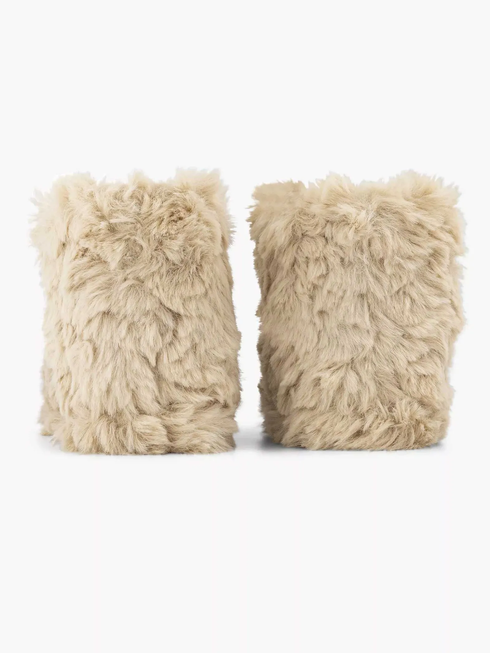 Cupcake Couture Beige Hoge Pantoffel Plush-Kinderen Jongensschoenen