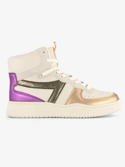 Oxmox Beige Hoge Sneaker-Dames Sneakers