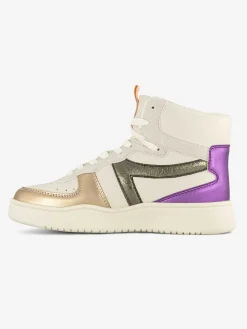 Oxmox Beige Hoge Sneaker-Dames Sneakers