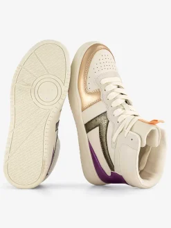 Oxmox Beige Hoge Sneaker-Dames Sneakers