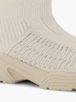 Oxmox Beige Hoge Sneaker-Dames Sneakers