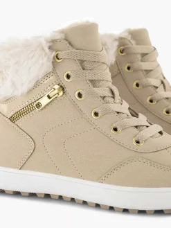 Graceland Beige Hoge Sneaker-Dames Sneakers