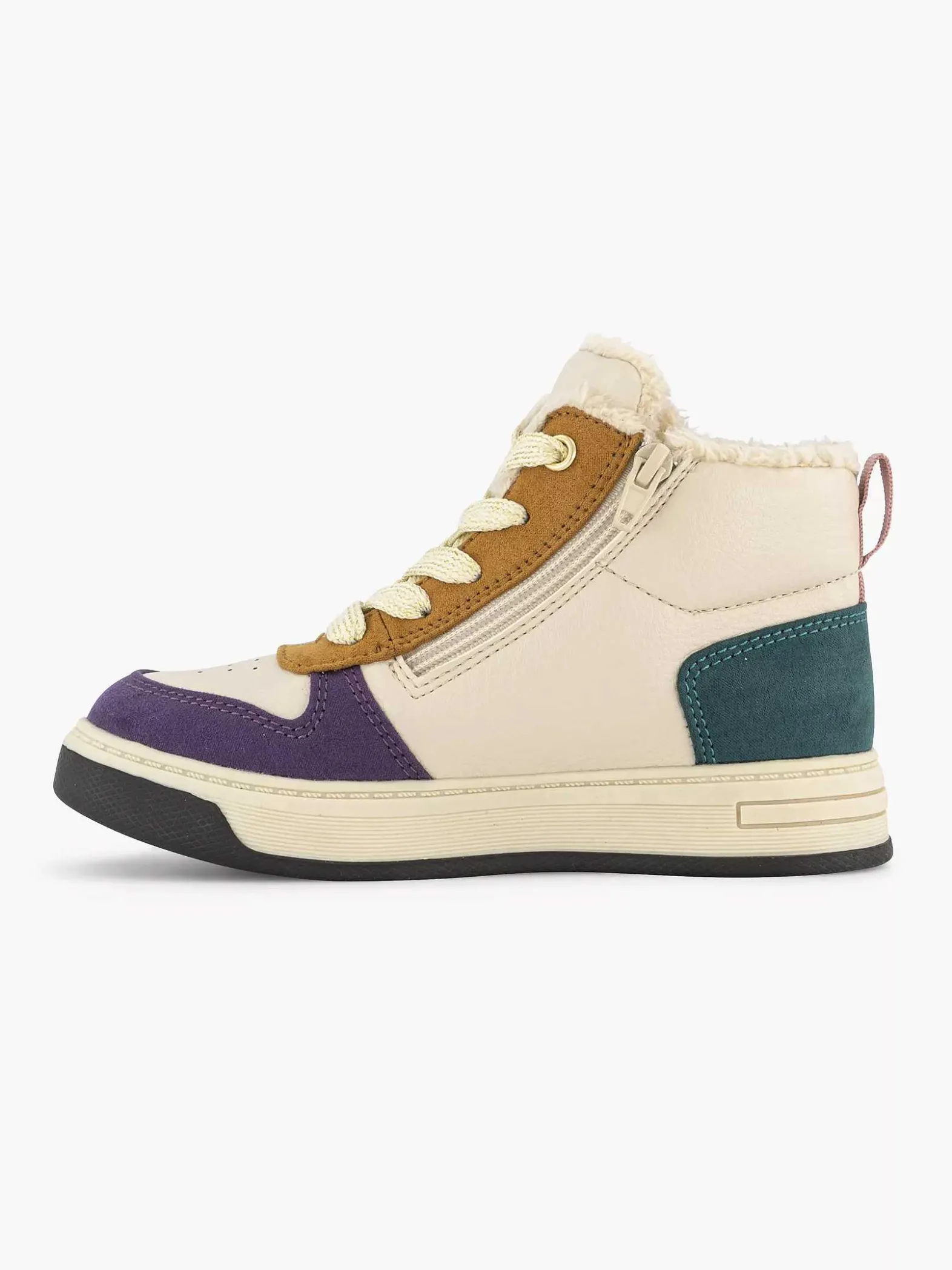 Oxmox Beige Hoge Sneaker-Kinderen Jongensschoenen