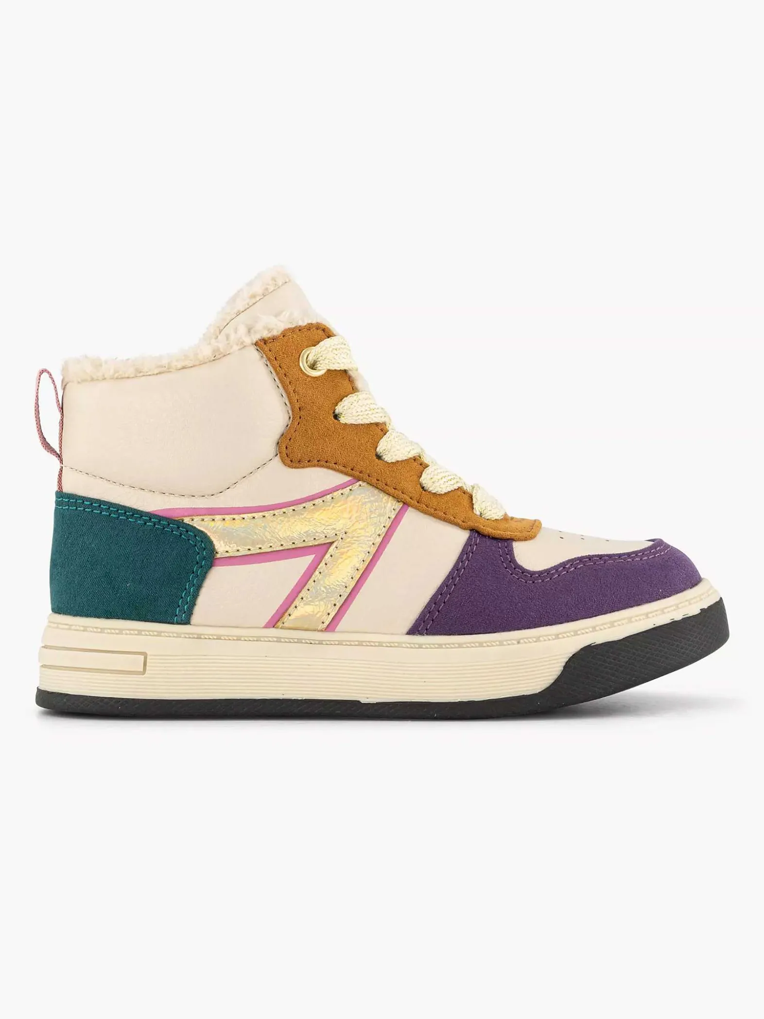 Oxmox Beige Hoge Sneaker-Kinderen Jongensschoenen