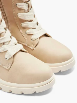 Esprit Beige Hoge Veterboot-Kinderen Jongensschoenen