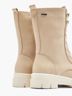 Esprit Beige Hoge Veterboot-Kinderen Jongensschoenen