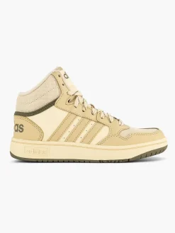 adidas Beige Hoops Mid 3.0 K-Kinderen Jongensschoenen