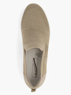 Medicus Beige Instap Comfort Sneaker Knitted-Dames Comfort Schoenen