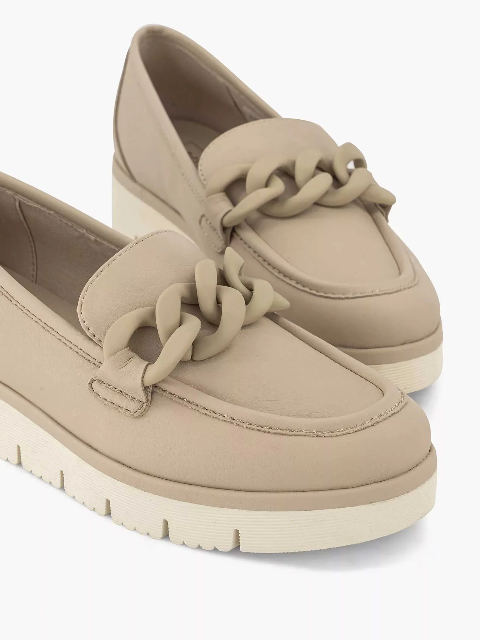 Easy Street Beige Instapper-Dames Comfort Schoenen