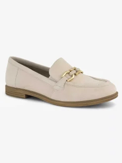 Medicus Beige Leren Instapper-Dames Comfort Schoenen