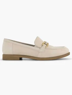 Medicus Beige Leren Instapper-Dames Comfort Schoenen