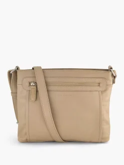 5th Avenue Beige Leren Schoudertas-Dames Online Exclusive Accessoires
