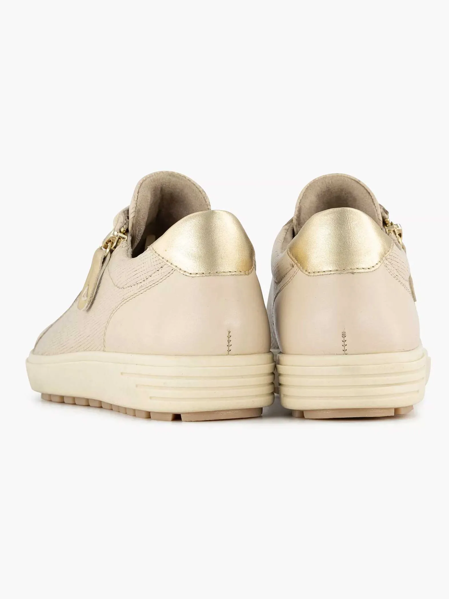 Medicus Beige Leren Sneaker-Dames Sneakers