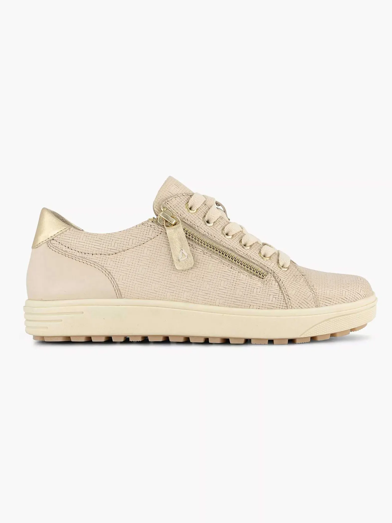 Medicus Beige Leren Sneaker-Dames Sneakers