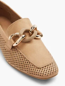 Graceland Beige Loafer Sierketting-Dames Instappers